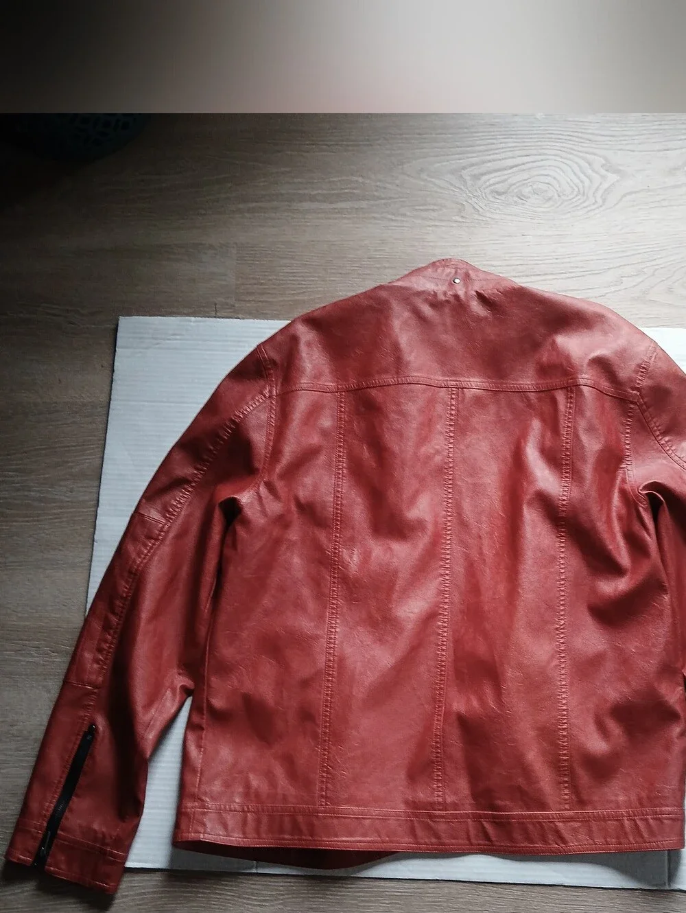 MatPat Authorized Label Signature Red Faux Leather Jacket GAME THEORY Size XL